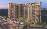 Aerial view of Homeland Regalia Mohali – luxury 24-floor towers in Sector 77 with grand clubhouse and landscaped gardens.