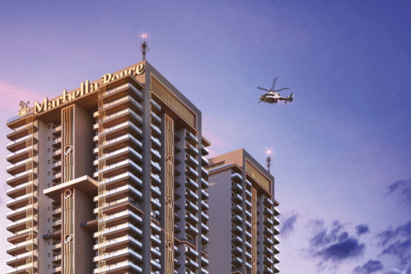 Aerial view of Marbella Royce Mohali Punjab’s tallest luxury residential towers