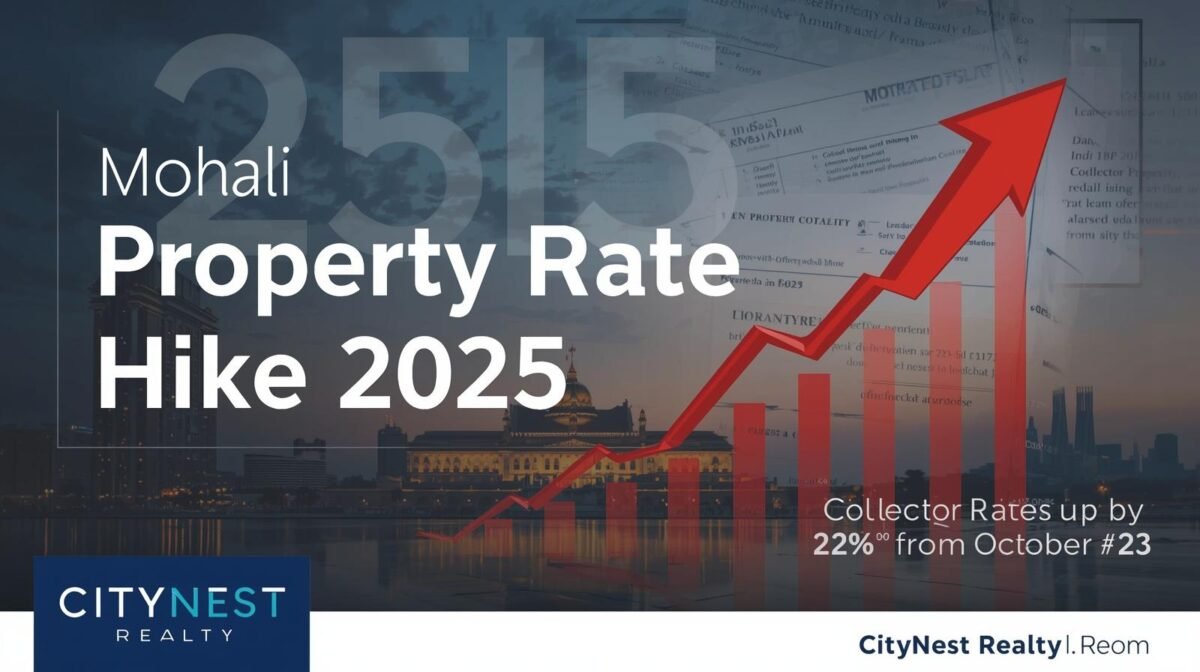 Mohali property prices 2025 collector rate increase chart