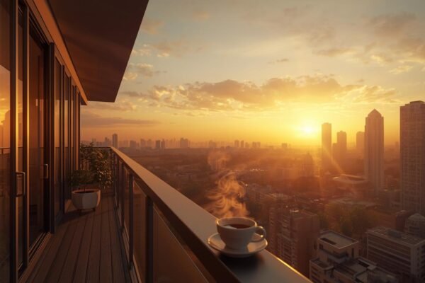 Morning skyline view from Homeland Heights in Mohali