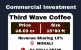 Pre leased commercial property in Sector 75 Mohali occupied by Third Wave Coffee